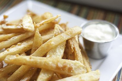 Knusprige ramponierte Französisch Fries - Brötchen in meinem Ofen