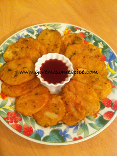 Bhajia croustillants de pommes de terre souvent appelé Maru - de Bhajia, authentiques recettes végétariennes,