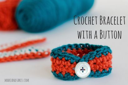 Crochet-A-Day Crochet Armband mit einem Knopf, Make und nimmt