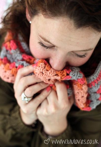 Crochet - Granny Place-Snood écharpe