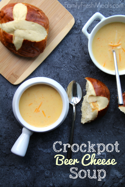 Crockpot Bier-Käse-Suppe - Familie Frische Mahlzeiten