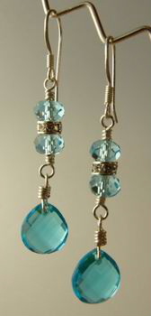 Boucles d'oreilles en cristal briolette