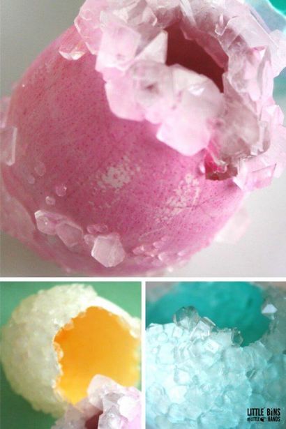 Kristall Eier Ostern Wissenschaft Borax Kristalle Aktivität