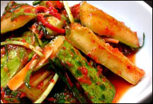 Gurke Kimchi, Koreanische Küche Rezepte