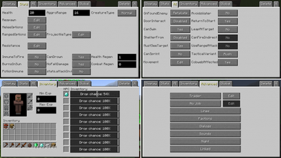 PNJ personnalisés, Minecraft Mods