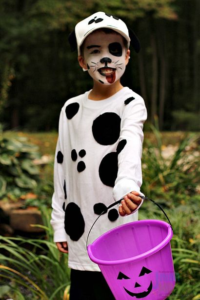 Dalmatien Halloween Costume - Face Painting Tutorial - Les aventures de J-Man et Millerbug