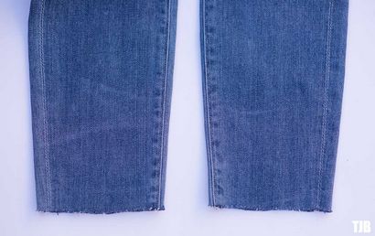 Denim Bricolage Comment faire effilochés Raw Hem Jeans, Le Blog Jeans