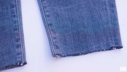 Denim Bricolage Comment faire effilochés Raw Hem Jeans, Le Blog Jeans