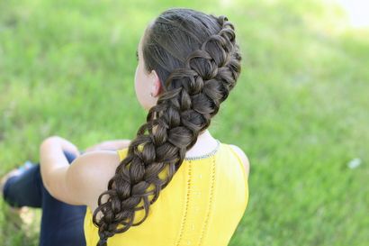 Diagonal Französisch Loop-Braid, nette Braid Frisuren, nette Mädchen-Frisuren