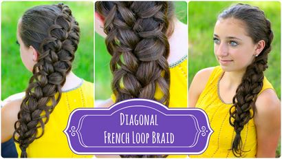 Diagonal Französisch Loop-Braid, nette Braid Frisuren, nette Mädchen-Frisuren