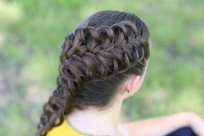 Diagonal Französisch Loop-Braid, nette Braid Frisuren, nette Mädchen-Frisuren