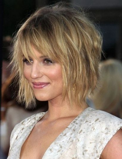Dianna Agron bob Messy coiffure pour Party look cheveux
