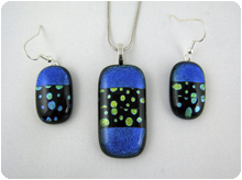 Dichroïque Bijoux en verre, La place de poterie (comment faire des boucles d'oreilles en verre dichroïque) Bijoux en verre dichroïque, La Poterie place