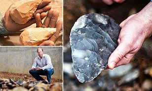 Haben schmieden Steinzeit Werkzeuge, um die Anfänge der Sprache, Daily Mail Online