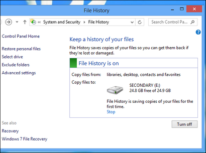 Wissen Sie Windows 8 hat einen eingebauten In Time Machine-Backup