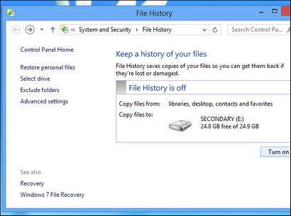 Wissen Sie Windows 8 hat einen eingebauten In Time Machine-Backup