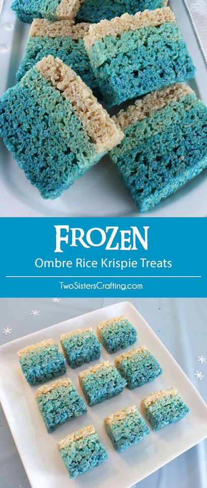 Disney Gefrorenes Ombre Rice Krispies Treats - Zwei Schwestern Crafting