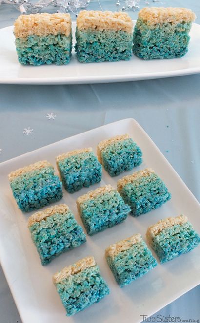 Disney Gefrorenes Ombre Rice Krispies Treats - Zwei Schwestern Crafting