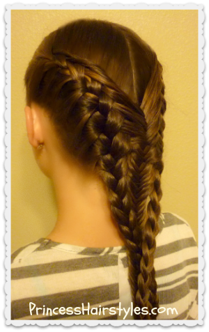 Tauchen Mermaid Braid Frisur Tutorial, Frisuren für Mädchen - Prinzessin Frisuren