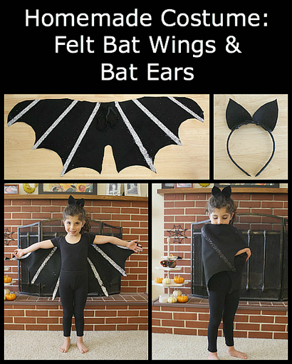 DIY Bat Kinder-Kostüm Bat Wings und Bat Ears - Buggy und Buddy