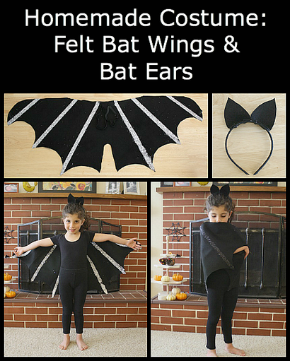 Bricolage Bat Costume pour enfants Bat Wings et les oreilles Bat - Buggy et Buddy