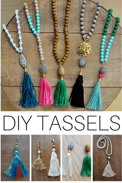 DIY perles Tassel Colliers