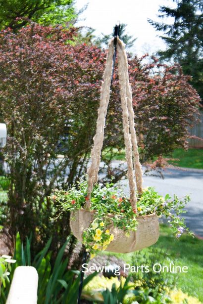 DIY Burlap Hanging Planter Tutorial - Nähen Parts Online - Alles Nähen, Lieferung schnell auf