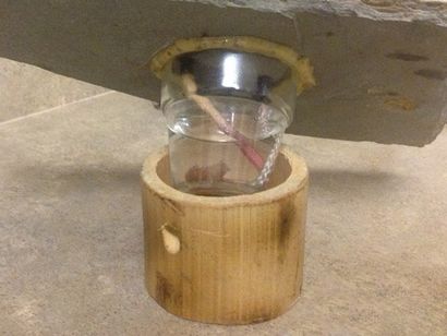 DIY Brûler huile de roche bougie avec réservoir Jar Mason