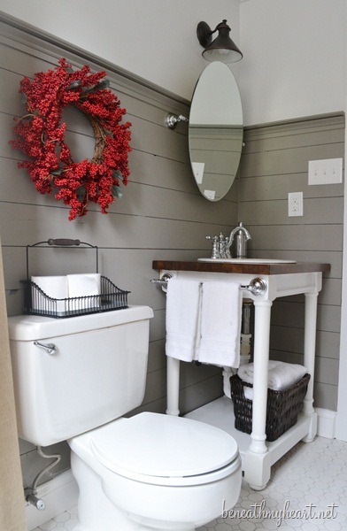 DIY Butcher Block Vanity - Sous mon coeur