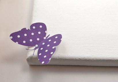 DIY Schmetterlings-Kunst auf Leinwand - Traum ein wenig größer