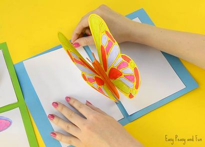 DIY Papillon Pop Carte avec un modèle - Easy Peasy et Fun