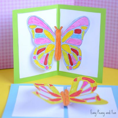 DIY Papillon Pop Carte avec un modèle - Easy Peasy et Fun