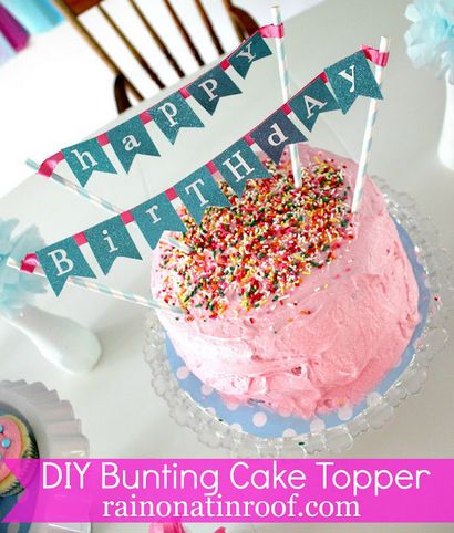 DIY gâteau Bunting Topper