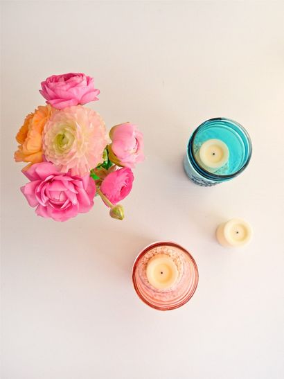 DIY verre coloré Mason Jars