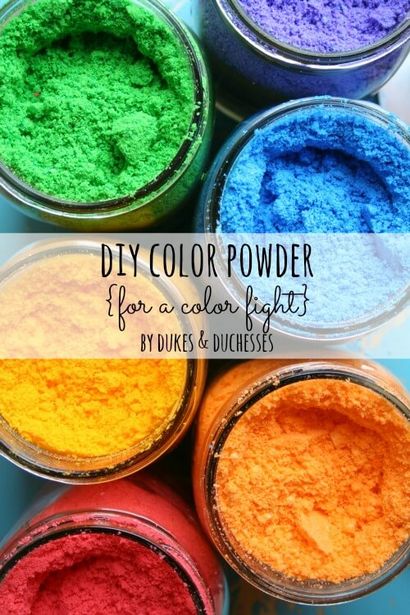 DIY couleur poudre pour un combat de couleur - Dukes et duchesses (comment faire de la peinture en poudre sèche) DIY couleur poudre pour un combat de couleur - Dukes et duchesses