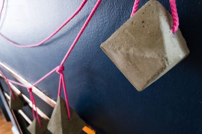 DIY Beton Flitter Garland, Kunst-Dekoration