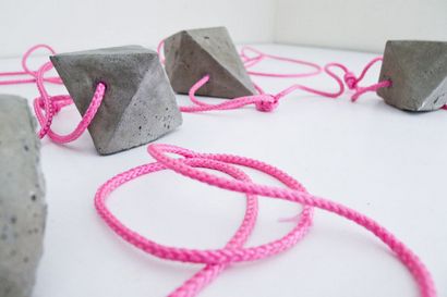 DIY Beton Flitter Garland, Kunst-Dekoration