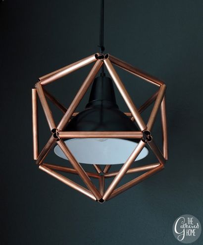 DIY de tuyauterie en cuivre Icosahedron Luminaire