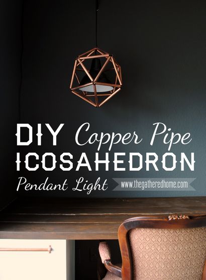 DIY de tuyauterie en cuivre Icosahedron Luminaire