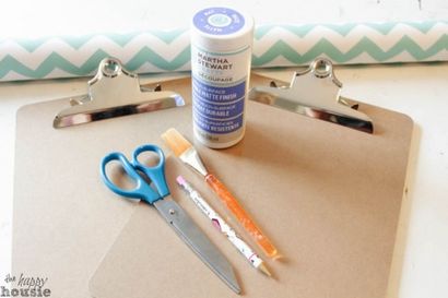 DIY dekorative Clipboards mit Einwickelpapier - Staffel in einem Trunk-Werbegeschenk! - The Happy Housie
