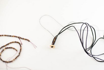 DIY Double gainé de cuir Bracelet en perles - probablement par mer