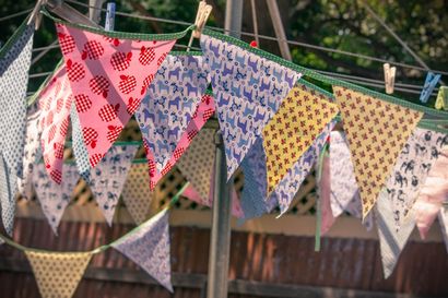 Bunting bricolage tissu Tutorial Motif gratuit - Conseils pour faire des tonnes, Heaps, lots, Mètres, Yards, Insane