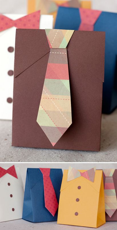 DIY Vater - Tag der Hemd - Krawatte Geschenkboxen - Papier Crave