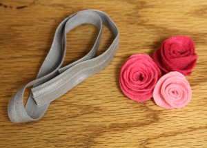 Bricolage feutre Fleur Bandeau et pince à cheveux