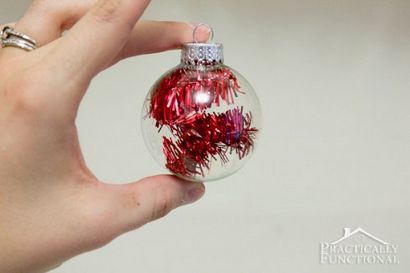 DIY gefülltes Glas Ball Weihnachtsschmuck