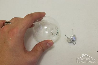 DIY gefülltes Glas Ball Weihnachtsschmuck