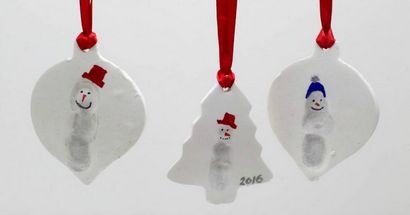 DIY d'empreintes digitales Bonhommes Décorations de Noël - Maman Dans le Madhouse