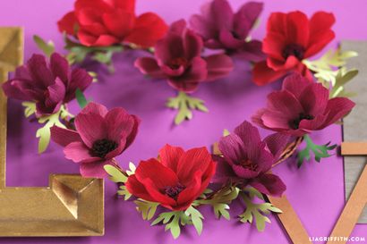 Bricolage Fleur Coeur Couronne Tutoriel avec des fleurs en papier