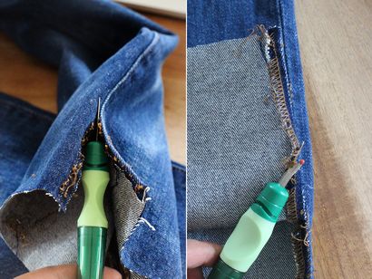 Bricolage effiloché Denim