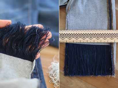 Bricolage effiloché Denim